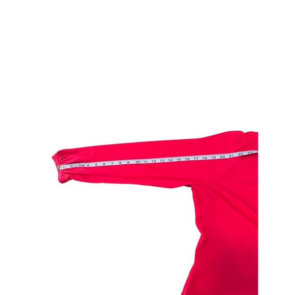 J.Crew Pink Office Work‎ Career Business Corporate V-Neck Blouse Large BK466 - Picture 10 of 11